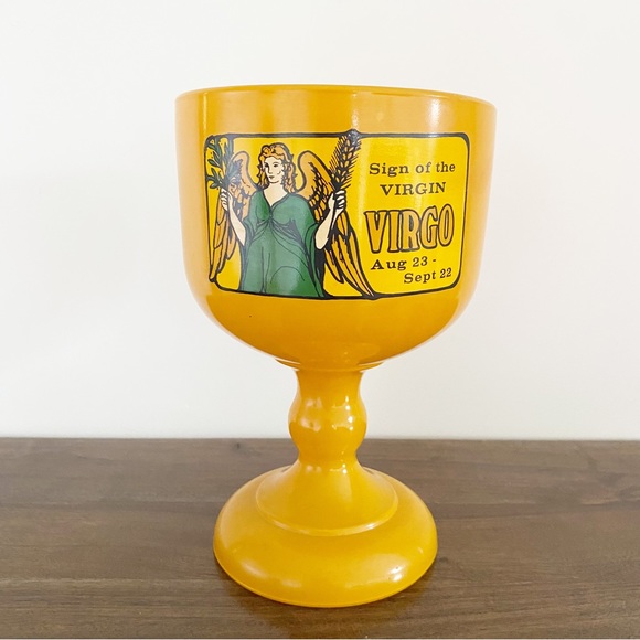 Indiana Glass Accents Vintage Tiara Indiana Glass Zodiac Goblet